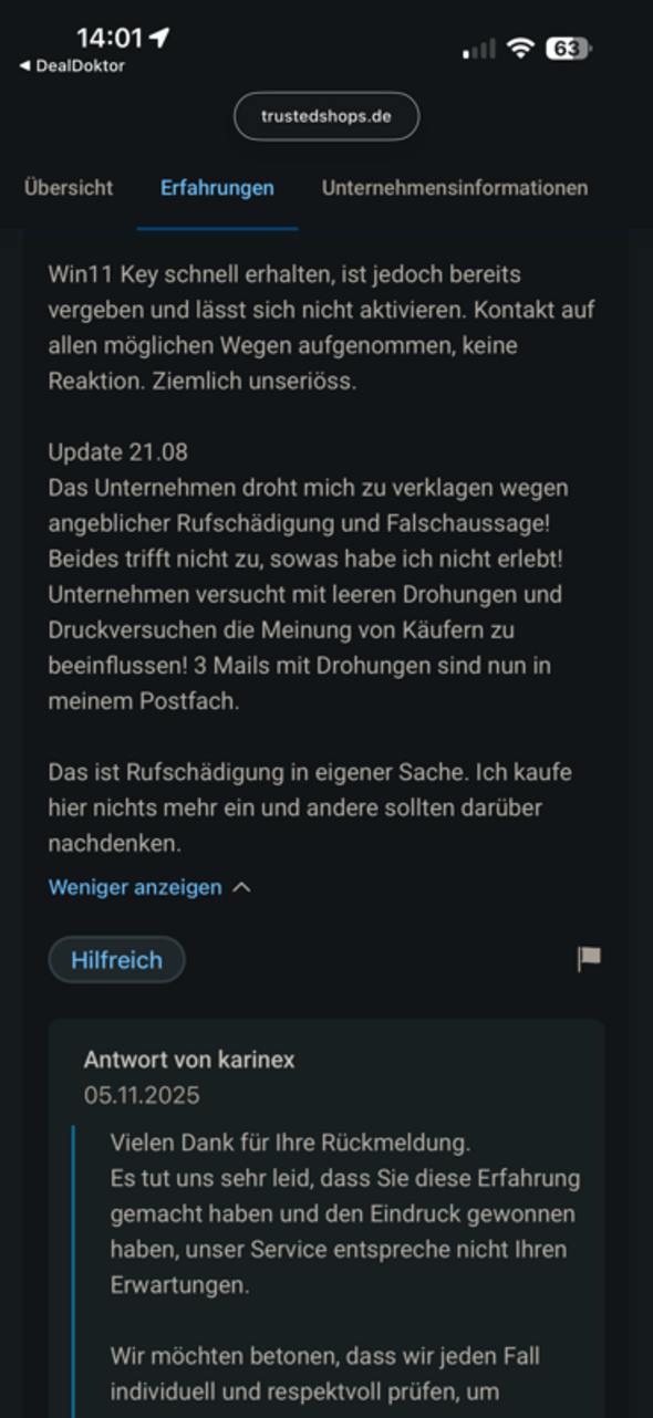 Anhang zu Kommentar von derdoktor