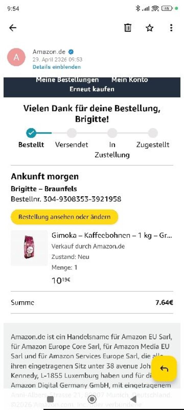 Anhang zu Kommentar von bd1628