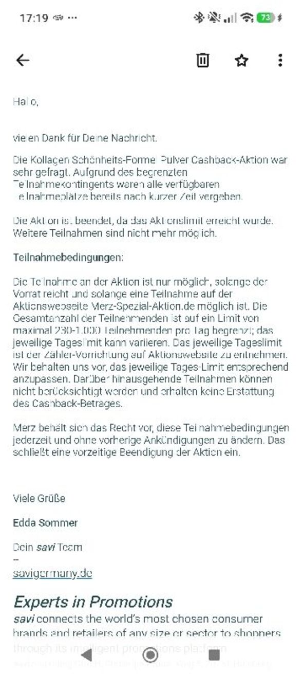 Anhang zu Kommentar von Danika