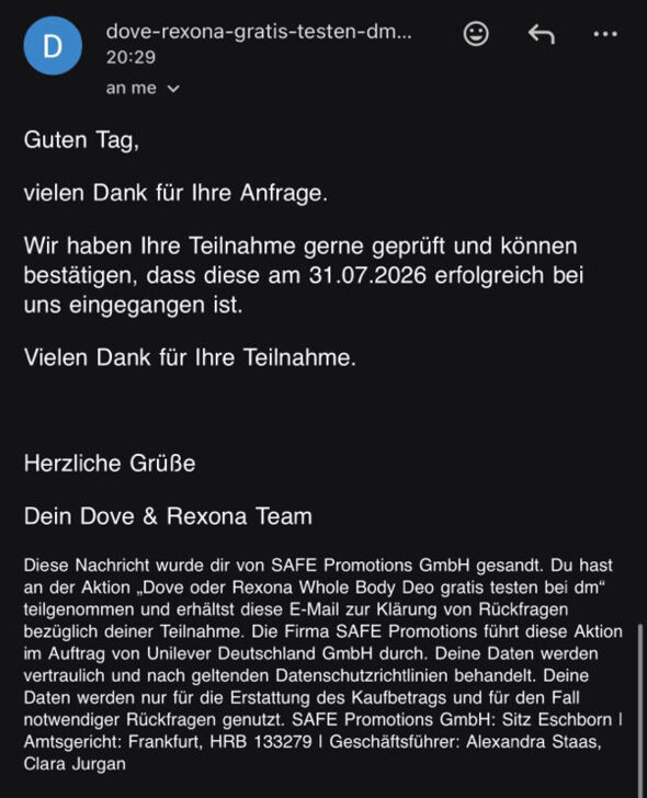Anhang zu Kommentar von sparer808