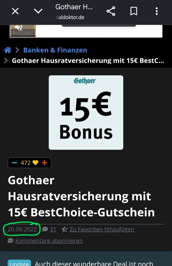 Anhang zu Kommentar von Anthea