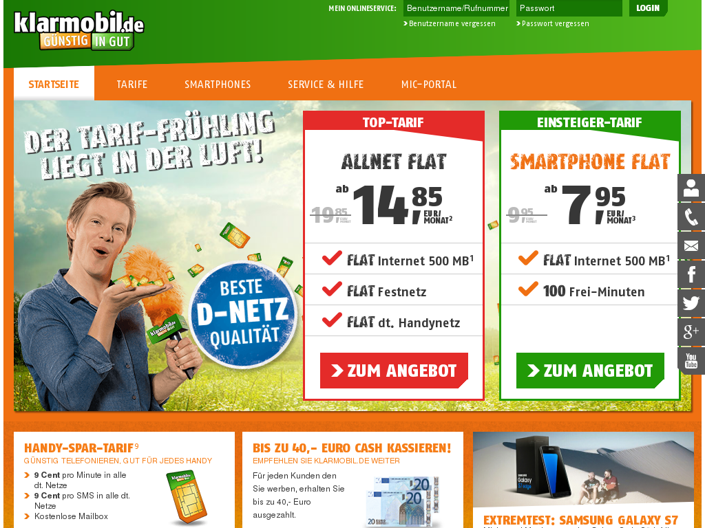 Klarmobil Gutscheine Juni 2021