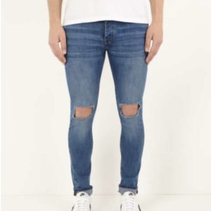 BRAVE SOUL Crofton Stretch Skinny Denim Cut Out Herren Jeans für 7,77€ zzgl. Versand