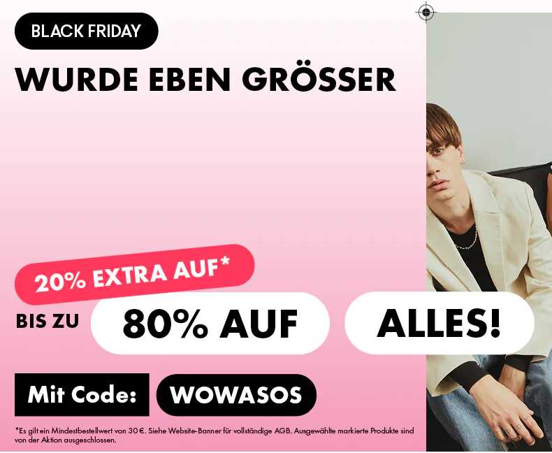 ASOS 🔥 Bis zu 80% im Sale &#043; EXTRA 20% mit Code