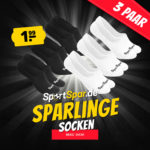 SportSpar.de Sparlinge Socken 3 Paar (schwarz, weiß, Gr. 39-42, 43-46)