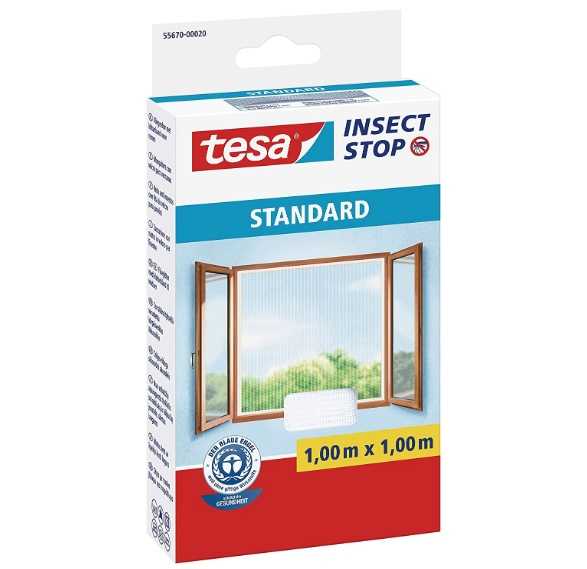 tesa Insect Stop Standard Fliegengitter für Fenster 130 cm x 150 cm für 5,99€