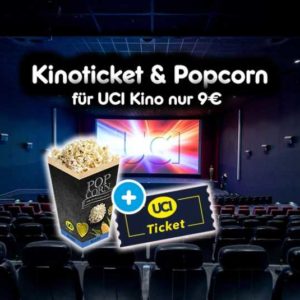 UCI: Kinoticket und Popcorn