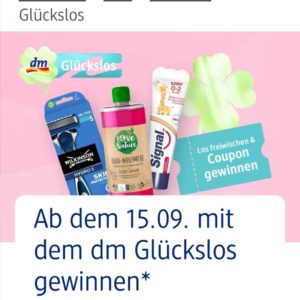 🍀Bei dm zum Glückspilz werden mit dem DM Glückslos