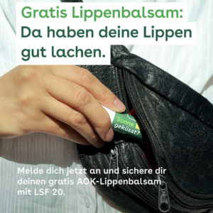 Gratis Lippenbalsam bei der AOK
