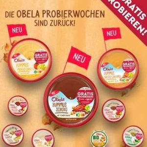 Obela Hummus Gratis Testen inkl. 3 neue sorten... verlängert bis 30.06.22