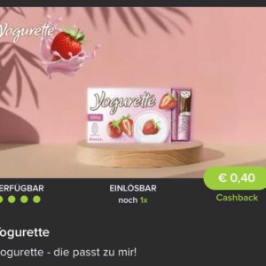 PINK DAY - Marktguru: € 0,40 Cashback auf Yogurette mit PROMOCODE