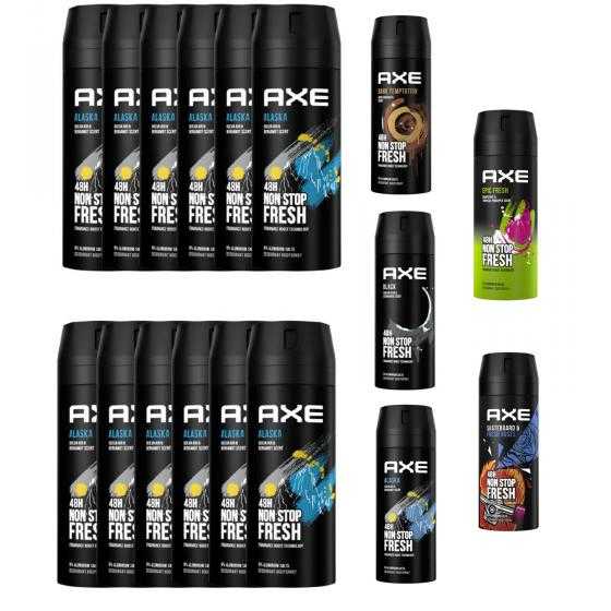 DealClub: 12x AXE Deo je 150ml Deospray ohne Aluminium Herren (29,32€ statt  39,98€)