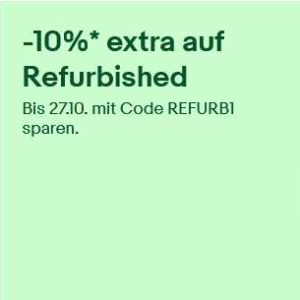 eBay: 10% Rabatt auf Refurbished-Ware