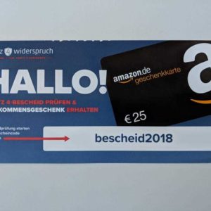 25€ Amazon-Gutschein für Überprüfung deines Hartz 4-Bescheids