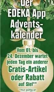 Edeka Südbayern App Adventskalender mit vielen Gratisartikeln (ab 5 € Einkaufswert)