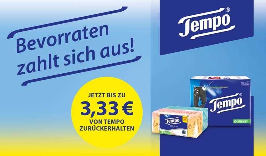 Tempo Taschentücher 30x 10 Tücher, 5,46 €