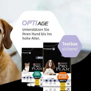 GRATIS Testbox Hundefutter PURINA PRO PLAN® OPTIAGE (3kg)