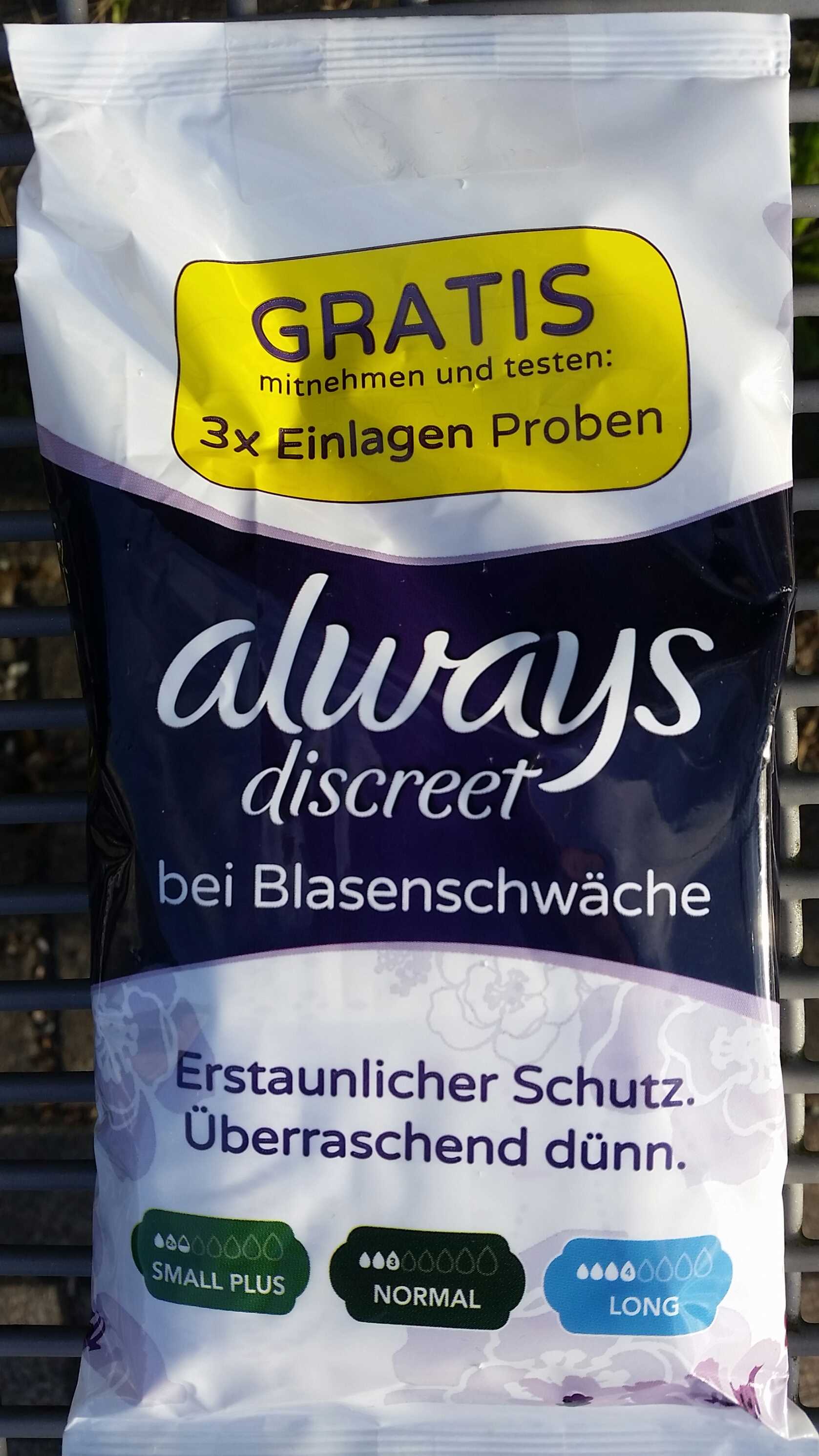 Always binden probe kostenlos Always binden probe kostenlos