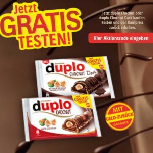 Duplo Chocnut und Duplo Chocnut dark gratis testen
