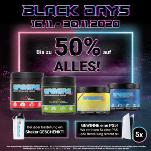 Gamers Only: 50% Rabatt + GRATIS Shaker + PS5 Gewinnspiel!