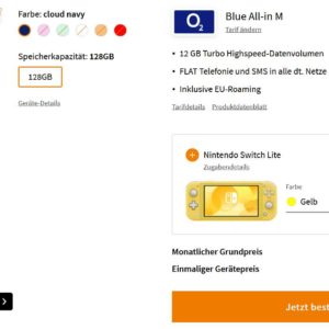 Mit Switch Lite gratis! Samsung Galaxy S20 FE für 99 € &#043; original o2 Blue 12 GB &#043; Flats mit 19,99 € Grundgebühr