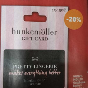 Penny / REWE: 20% Rabatt auf Hunkemöller Geschenkkarten: vom 12.-17.07.21