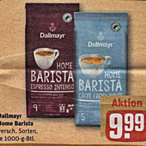 Dallmayr Home Barista 1000g Beutel bei Rewe mit Cashback für nur 6,99 Euro