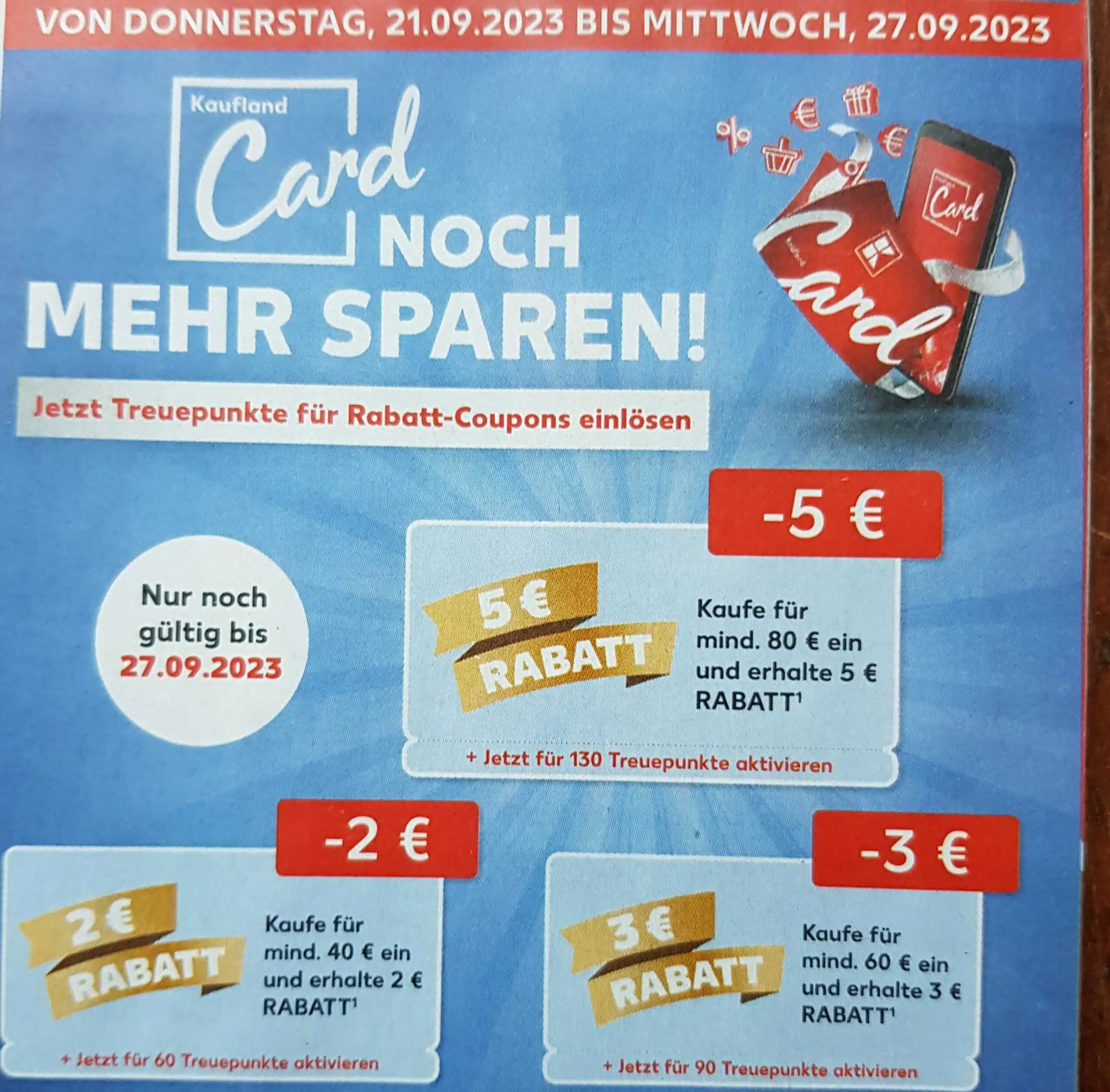 2€, 3€ und 5€ Kaufland RabattCoupons bis 27.09.2023