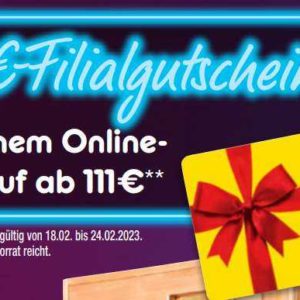 30€ Netto Filial-Gutschein + 999 Deutschlandcard-Punkte im Netto Online Shop vom 18.-24.02.2023 für Einkauf ab 111€