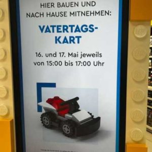 Gratis LEGO Vatertags-Kart-Bauset kostenlos in LEGO Stores *am 16. + 17.05. von 15 - 17 Uhr*