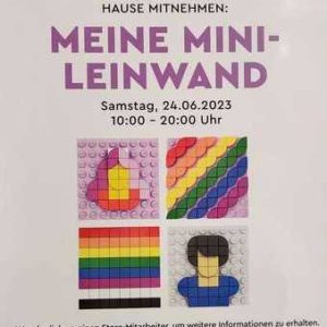 Gratis LEGO "Meine Mini-Leinwand" kostenlos in LEGO Stores am 24.06.23 von 10 – 20 Uhr