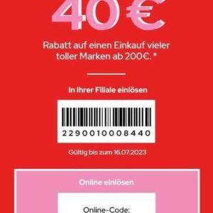 15%, 30% oder bis 40€ Rabatt bis 20.08.2023 bei Galeria mit Kundenkarte