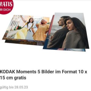Gratis 5 Kodak Moments Bilder 10x15cm