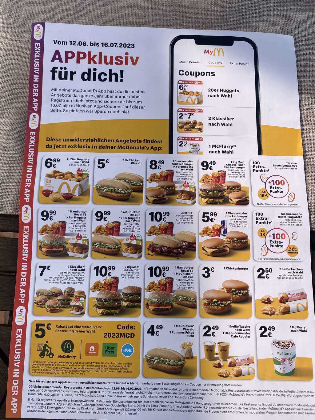 McDonald‘s App: neue Coupons *ab 04.09.23*