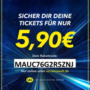 UCI Kino - Alle Filme für nur 5,90€