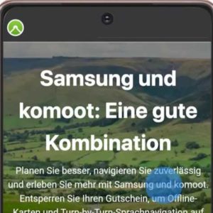 Gratis Regionenpaket für Komoot / 4 Ct./L Tankrabatt bei ryd von Samsung