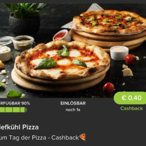 Tag der Pizza: € 0,40 Cashback auf Tiefkühlpizza mit PROMOCODE bei Marktguru