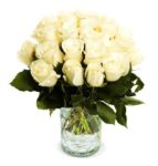 40 weiße Rosen (40cm) für 19,95€ + 4,95€ VSK