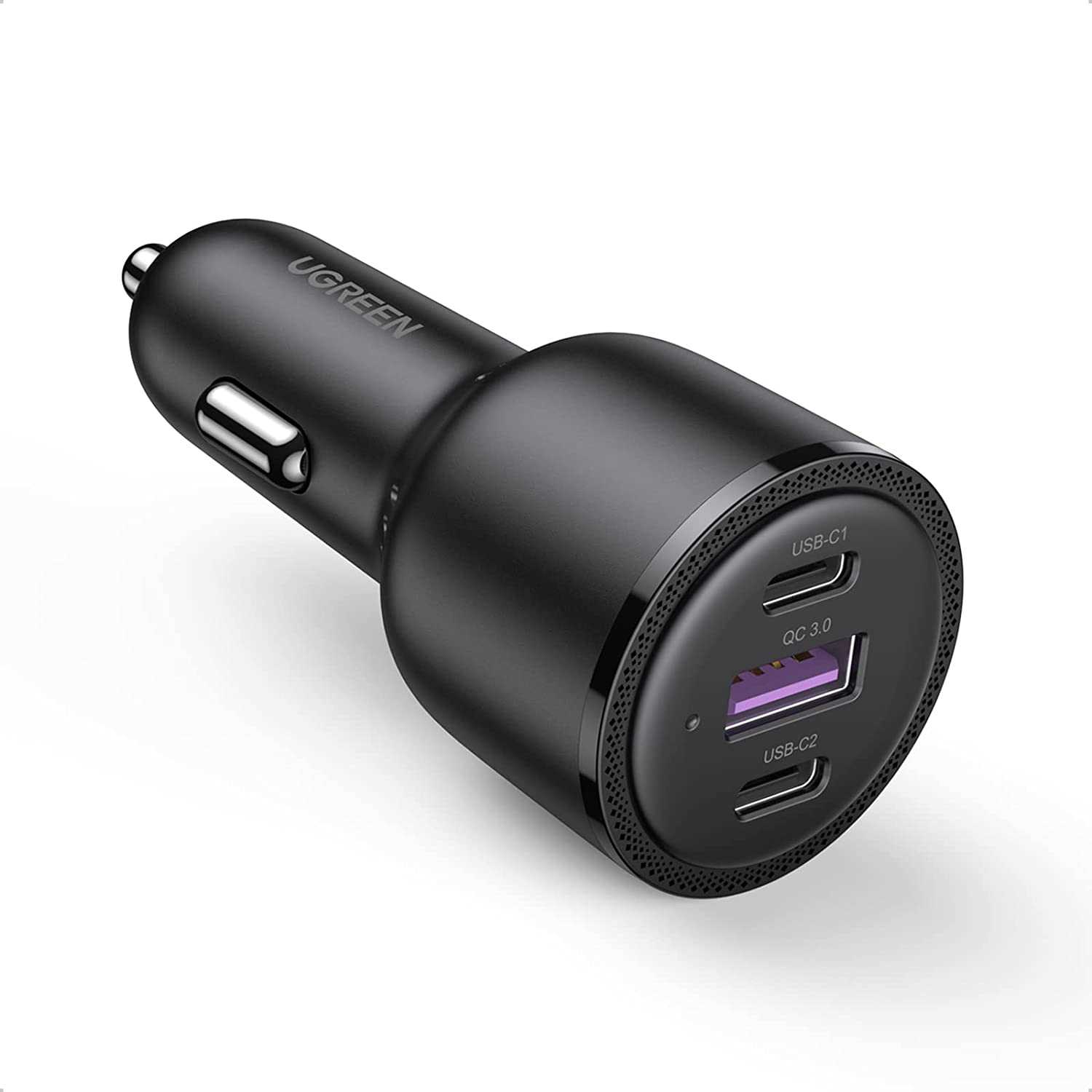 UGREEN USB-C 65W Ladegerät für den Zigarettenanzünder im Auto, 3 USB -Anschlüsse