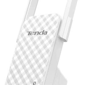 Tenda A9 N300 Universal WLAN Verstärker Repeater mit zwei Antennen für maximale Abdeckung (300 MBit/s, WPA, WPA2, kompatibel mit allen gängigen WLAN Routern) weiß