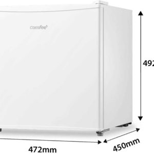 Comfee RCU40WH1(E) Mini-Gefrierschrank/ 31L Gefrierbox / 4-Sterne-Gefrierfach / Reversibles Türscharnier / Verstellbare Standfüße / 184 kWh/Jahr / 49,2cm hoch / Weiß