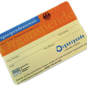 Bis zu 1.000 Organspendeausweise als Plastikkarte gratis bestellen