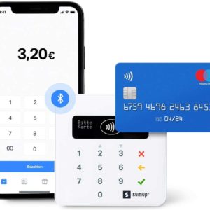 SumUp Air mobiles Kartenterminal zum bargeldlosen Bezahlen mit EC Karte, Kreditkarte Apple & Google Pay und mehr - NFC RFID Geldkartenleser für 17,99€ statt 24€