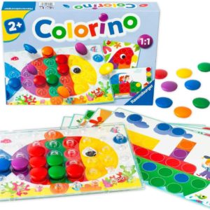Ravensburger Kinderspiele 20832 - Colorino - Kinderspiel zum Farbenlernen, Mosaik Steckspiel, Spielzeug ab 2 Jahre