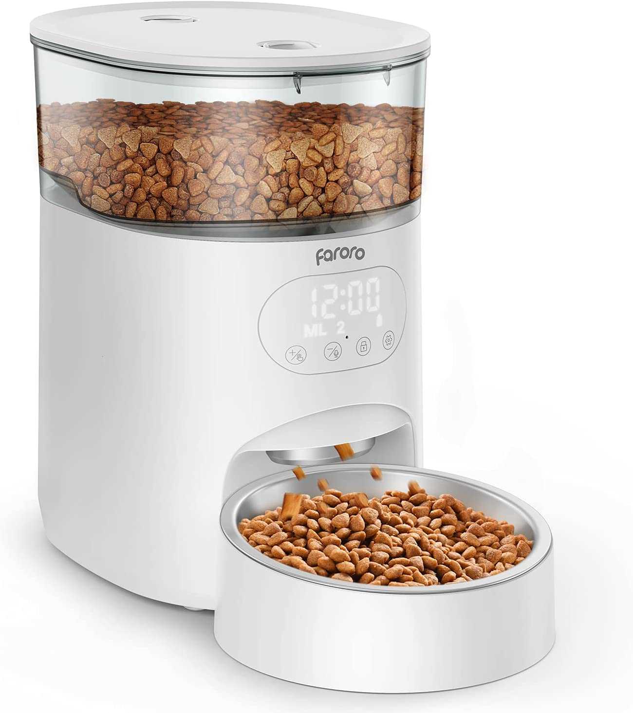 Gralara Futterspender Für Katzen Hunde - 2-in-1 Automatik Futter Wasser