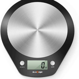 Digitale Küchenwaage bis 5kg, 1g genau, Edelstahlplattform, Tara