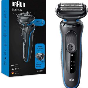 Braun Series 5s Rasierer Herren, Elektrorasierer mit 3 flexiblen Klingen, 50 Min Laufzeit, EasyClick Aufsätze, Wet&Dry, B1000s