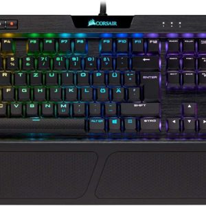 Corsair K70 RGB MK.2 Low Profile Rapidfire Mechanische Gaming Tastatur (Cherry MX Speed: Schnell und Hochpräzise, Dynamischer RGB LED Hintergrundbeleuchtung, QWERTZ DE Layout) schwarz