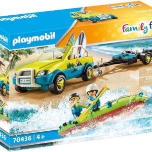 PLAYMOBIL Family Fun 70436 Strandauto mit Kanuanhänger