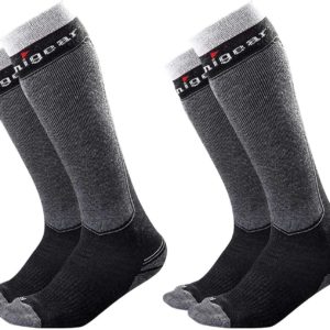 Unigear 2 Paar Merino Wolle Skisocken Skistrümpfe mit Polsterung